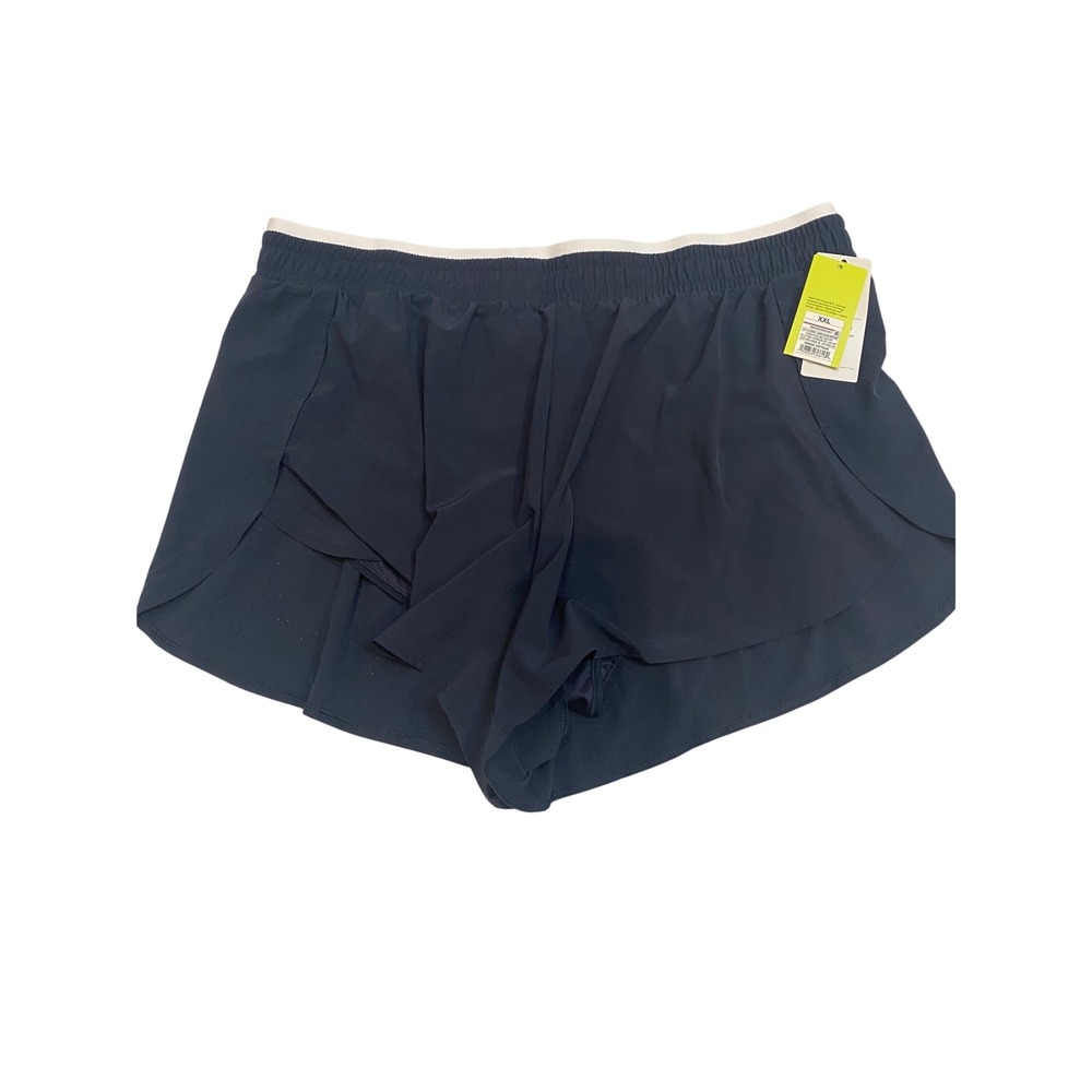 All in Motion Womens XXL High Rise Perforated Woven Shorts Dark Blue 3in Inseam